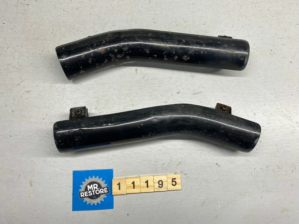 Suzuki GSX250FW Pair Exhaust Pipe Muffler Heat Guards & Clamps