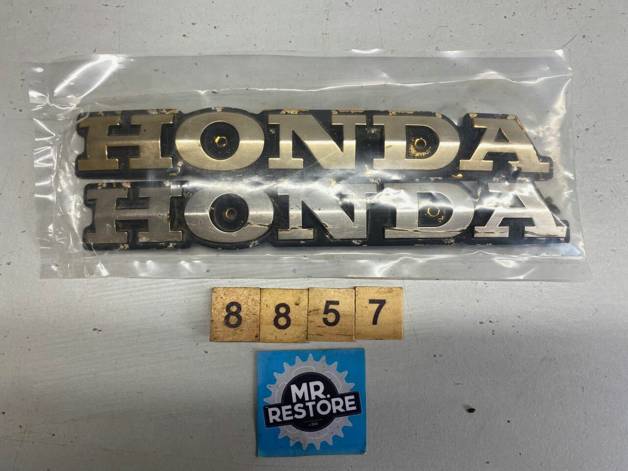 Honda VF750SC Pair of Tank Badges & Screws (Original)