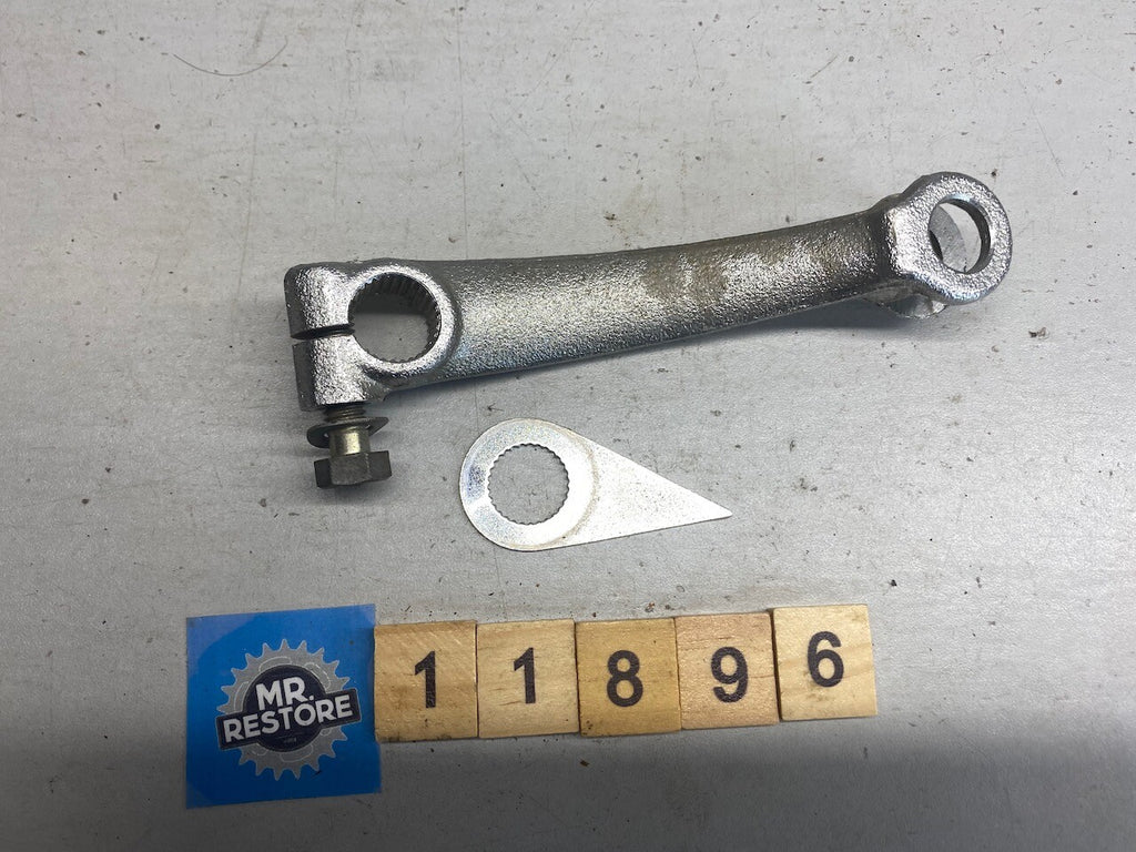 Kawasaki GT550 Rear Brake Lever Actuator, OEM (7) Bolt & Wear Guide