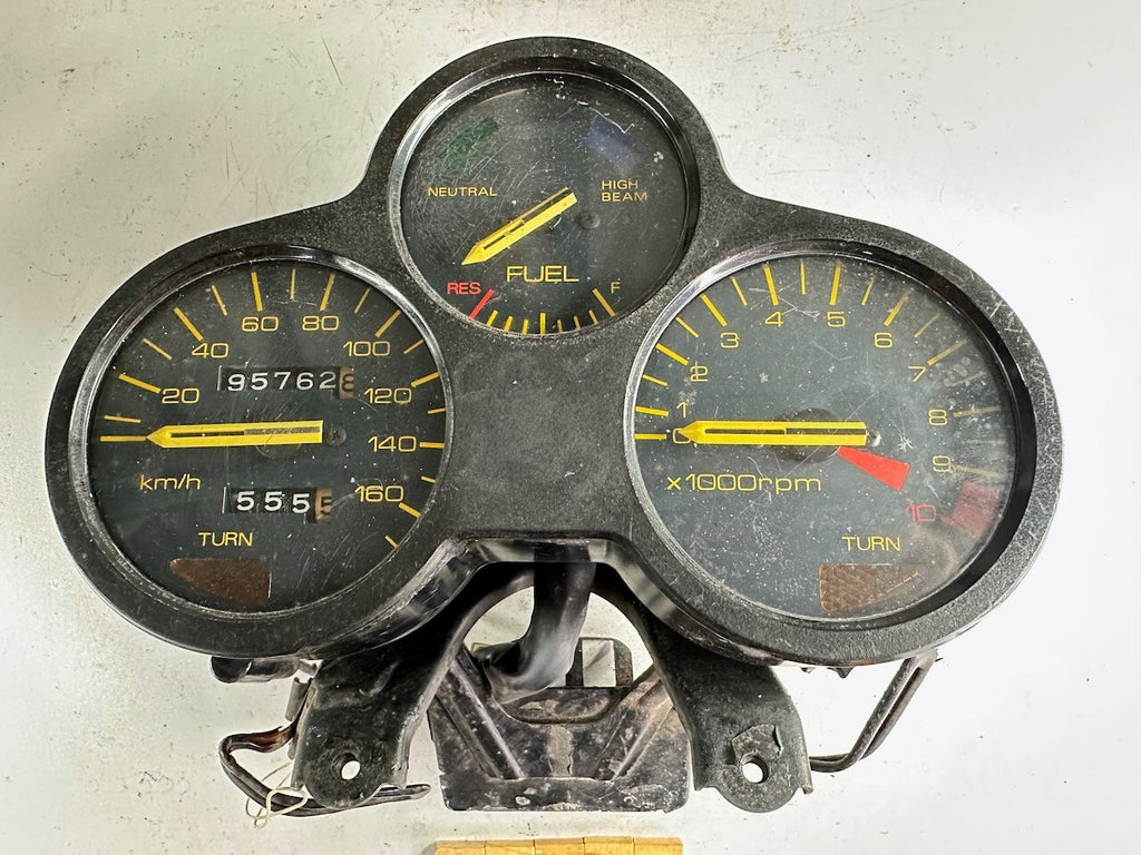 Honda CBX250 KMH Meters Dashboard, Harness & Bracket (Tested)