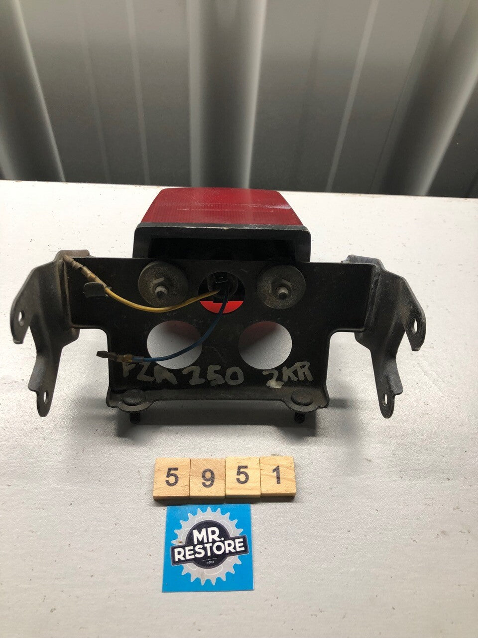 Yamaha FZR250 2KR Rear Tail Light & Bracket with Original Stanley Lens 2KR-21613
