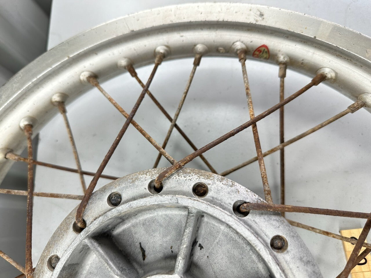 Kawasaki Vintage Motorcycle Dirt Rear Wheel (K250 F-II ?) OEM D.I.D 18x1.85