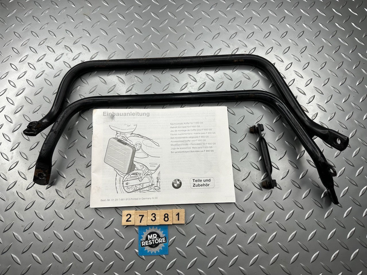 BMW F650GS '99-07' G650GS Pair of OEM Luggage Cases & Rack Mount Set & OEM Key