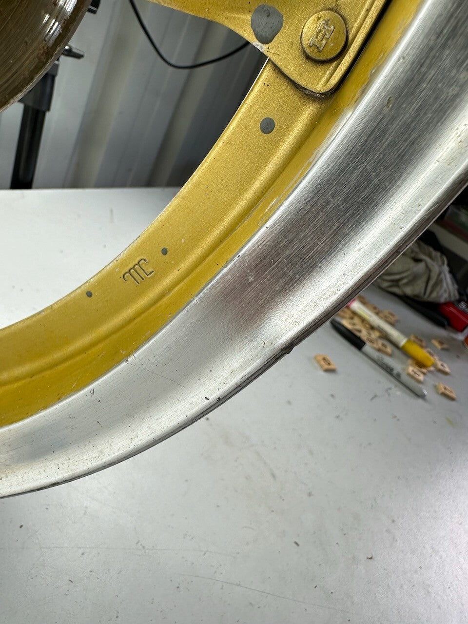 Honda Vintage Gold Comstar Wheel & Discs 19 x 2.15 (Dated November 79)