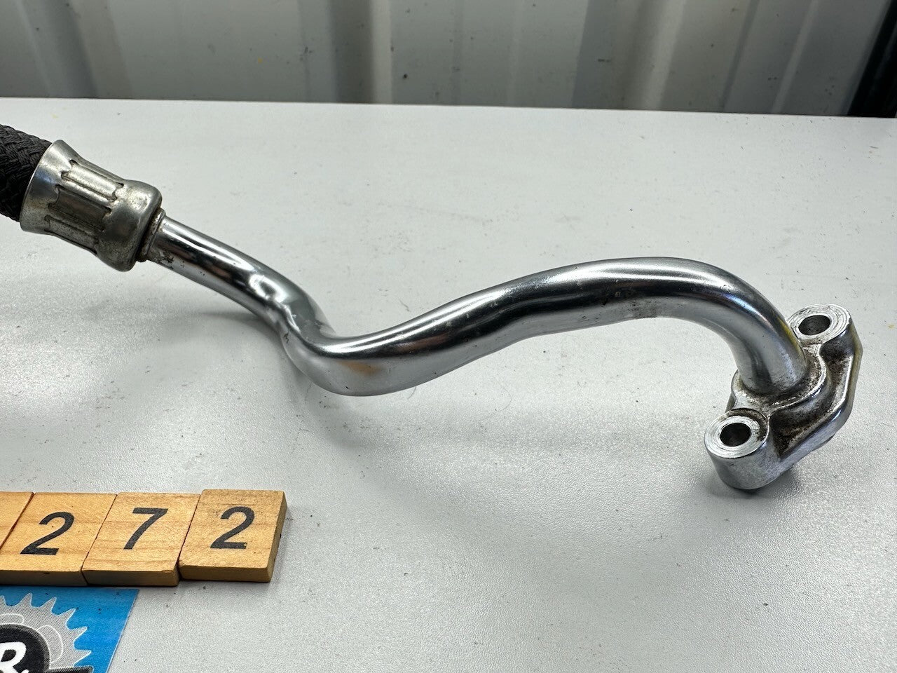 Yamaha TRX850 TDM850 Chrome Oil Cooler Hose Line Pipe 1 - 4UN-13464-01