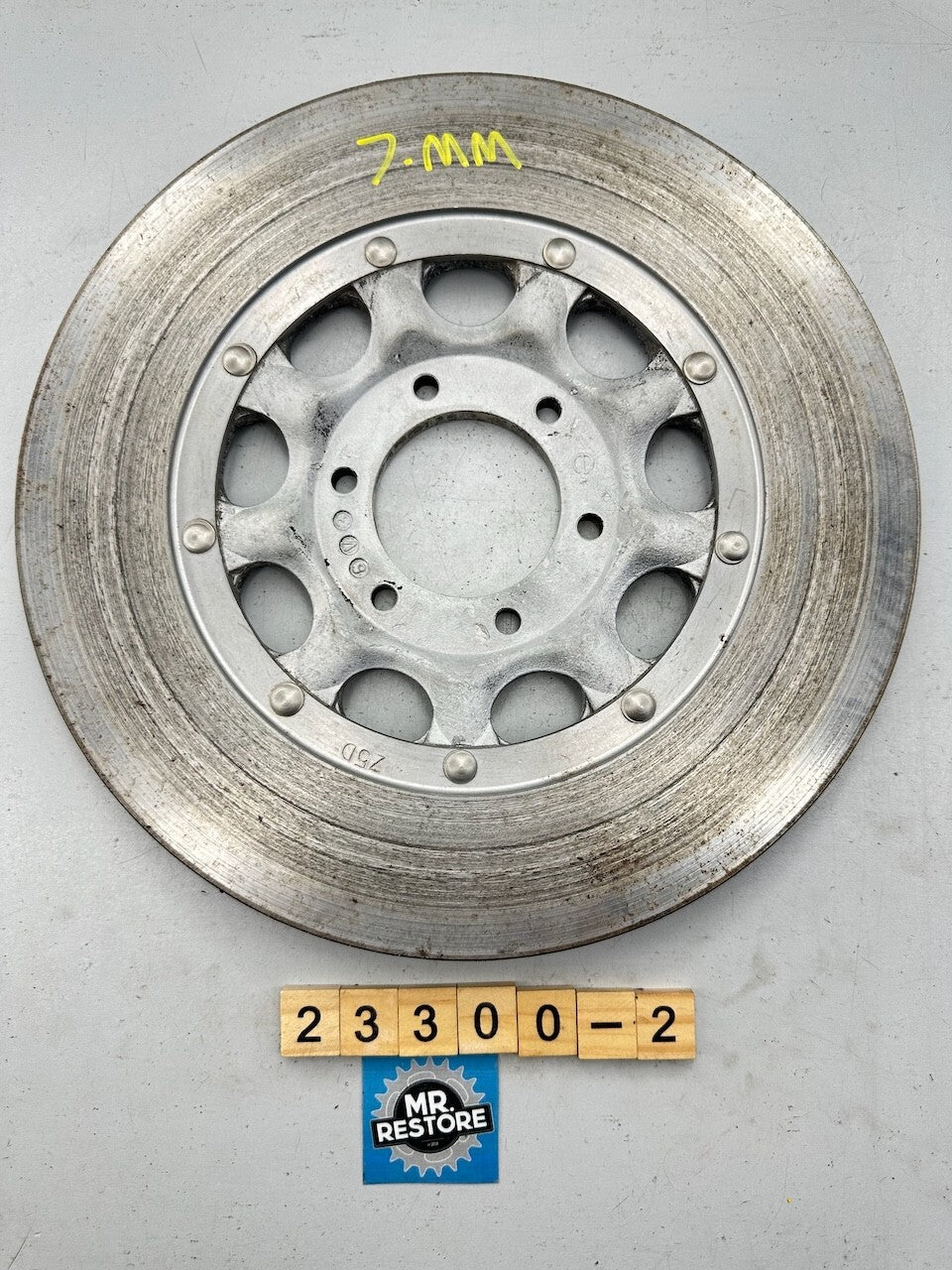 Honda CB550 CB500 CB450 Four OEM Front Disk Rotor 7.mm Remaining 45120-374-700