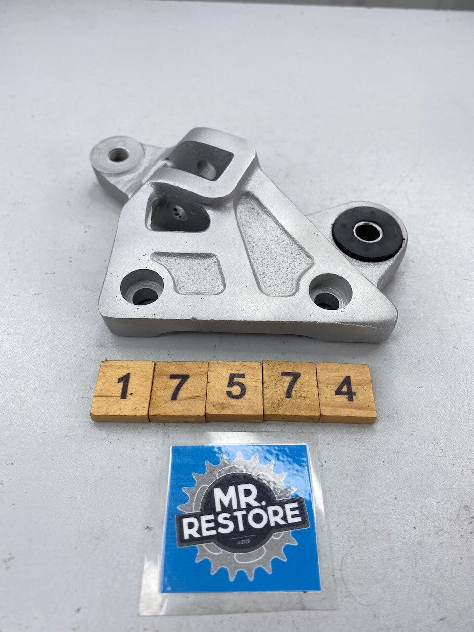 Suzuki RG500 RG400 OEM L/H Footrest Bracket - Vapour Blasted - 43821-20A00