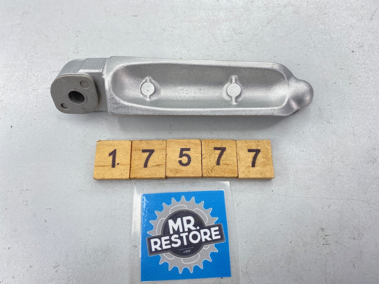 Suzuki RG500 RG400 OEM L/H Riders Footrest Peg - Vapour Blasted - 43502-04A00