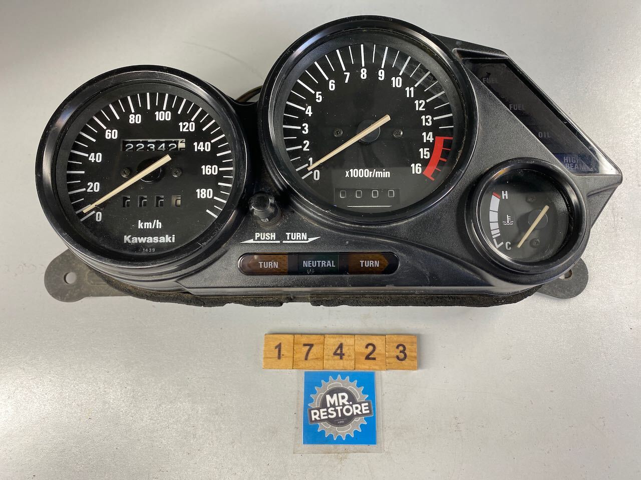 Kawasaki ZZR400 Dashboard Instruments Meters KMH (Showing 22,000ks) 
