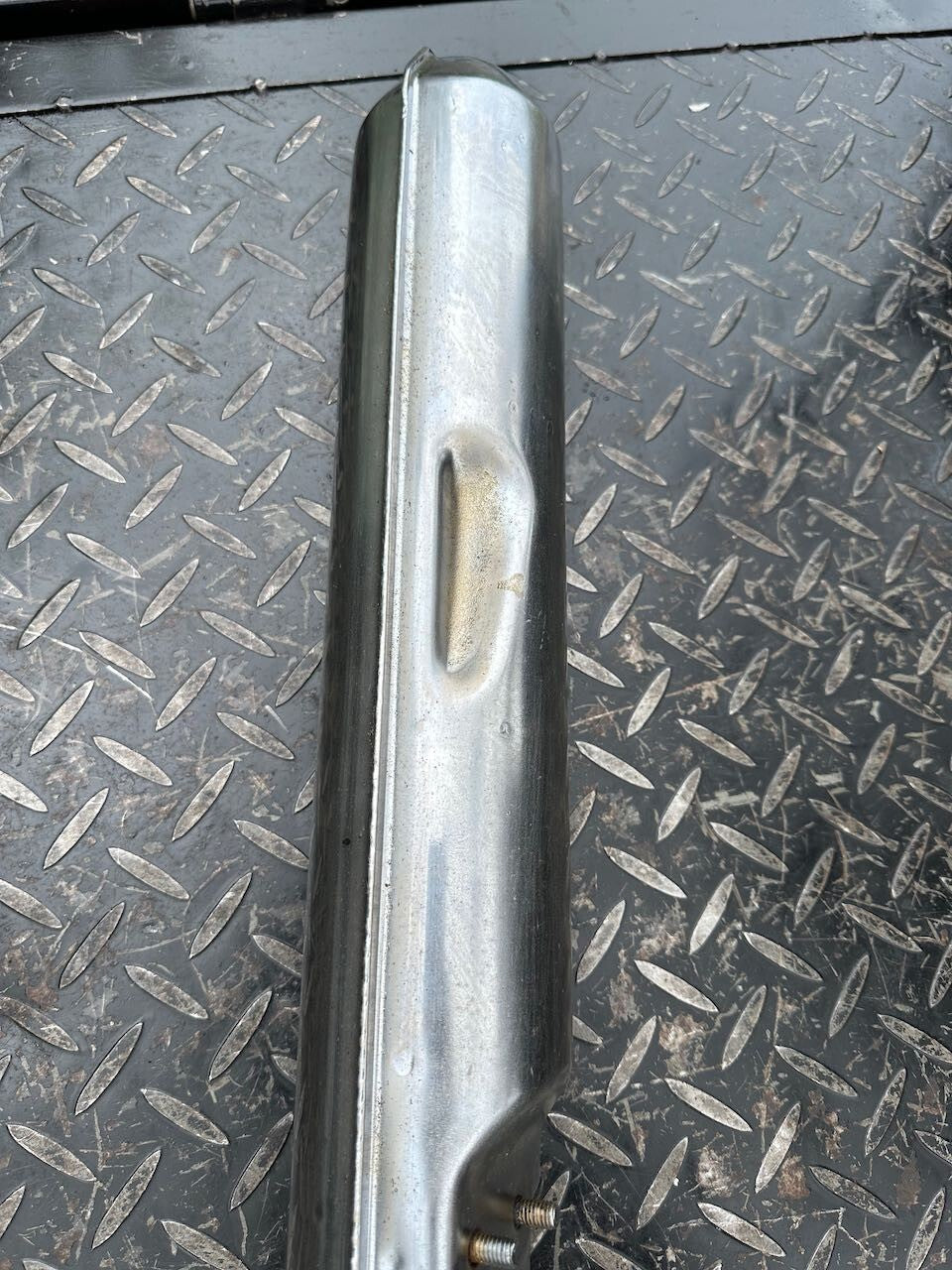 Suzuki GT250 R/H Exhaust Pipe Silencer Muffler & Baffle