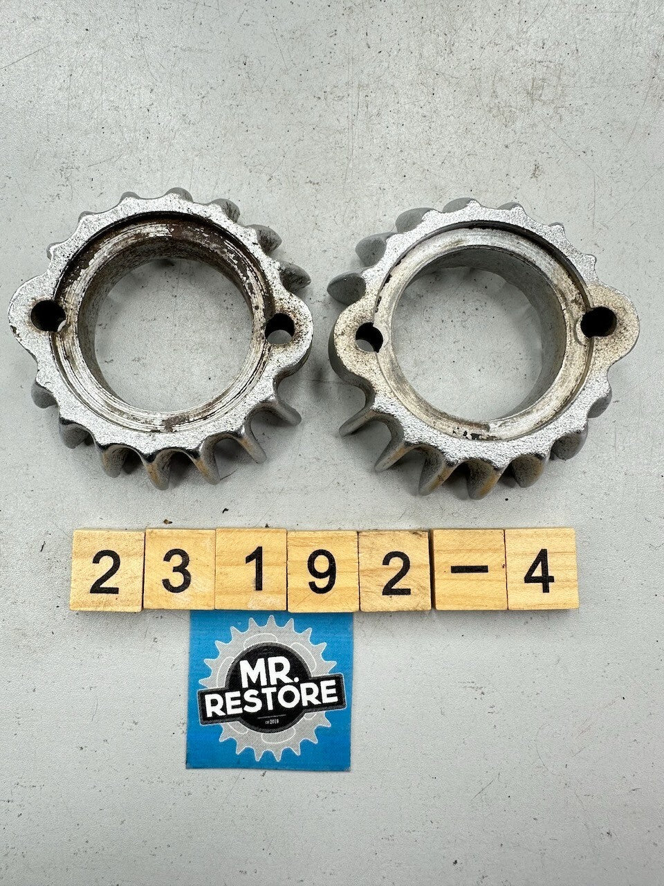 Honda CB200 CB175 CL175 CL200 CL175 OEM Pair of Exhaust Ring Nut Flange Clamp