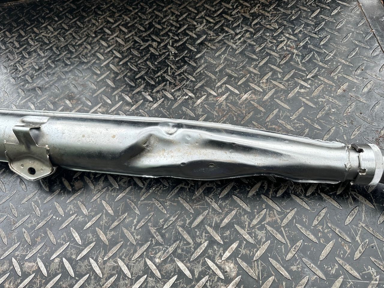 Suzuki T250 R/H Exhaust Pipe Silencer Muffler & Baffle