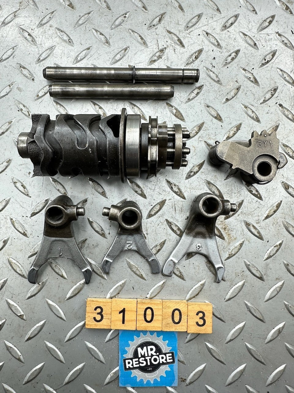 Yamaha TT350 93-95 Gear Shift Cam Drum & Forks