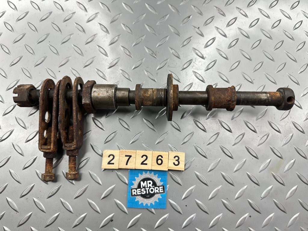 Suzuki SP370 SP400 TS250 Rear Wheel Axle Spindle / Spacers & Chain Pulls