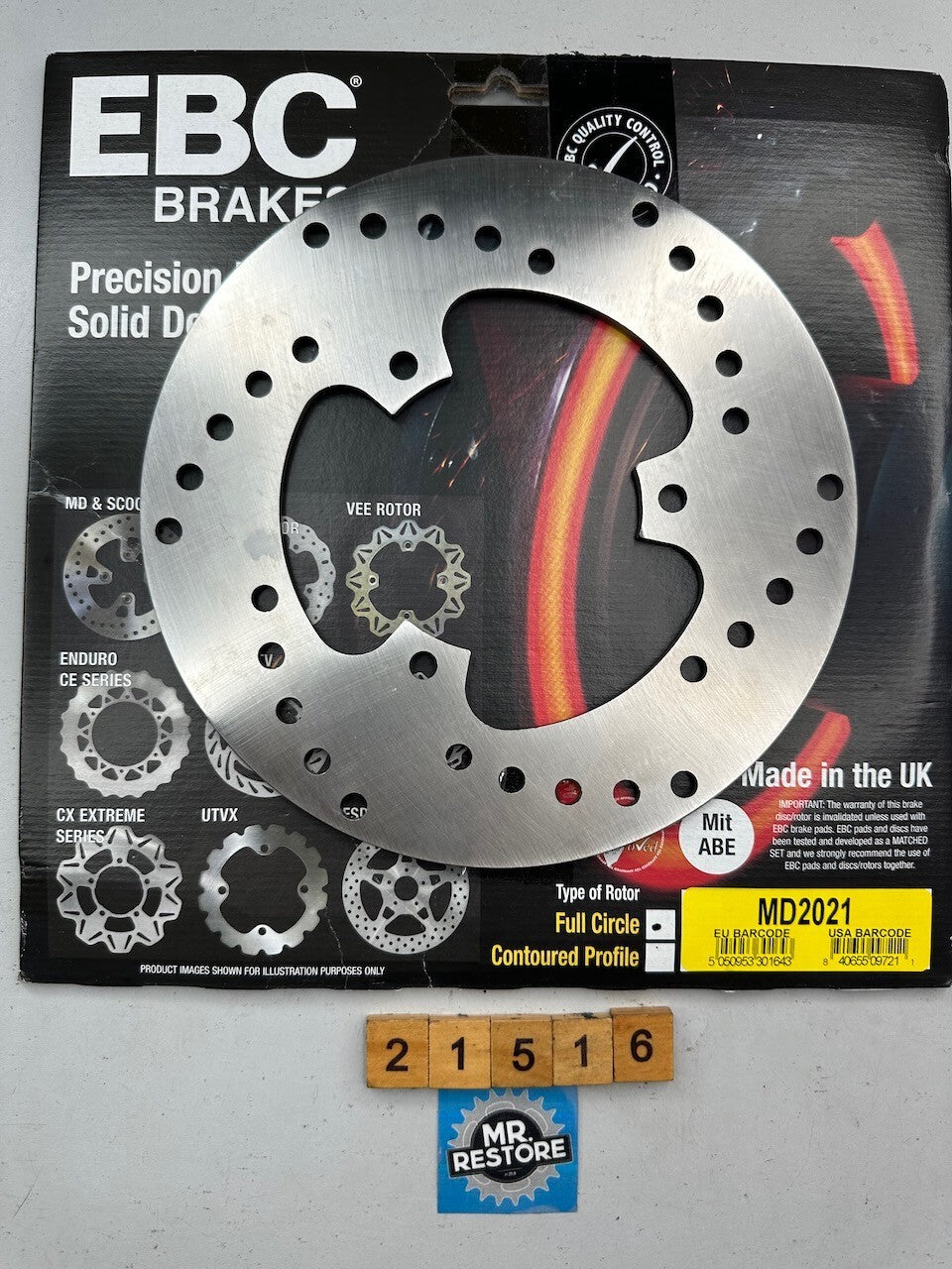 Yamaha TZR250 1KT 2MA 86-89 FZR400 1990-94 EBC MD2021 Rear Brake Rotor Disc NEW
