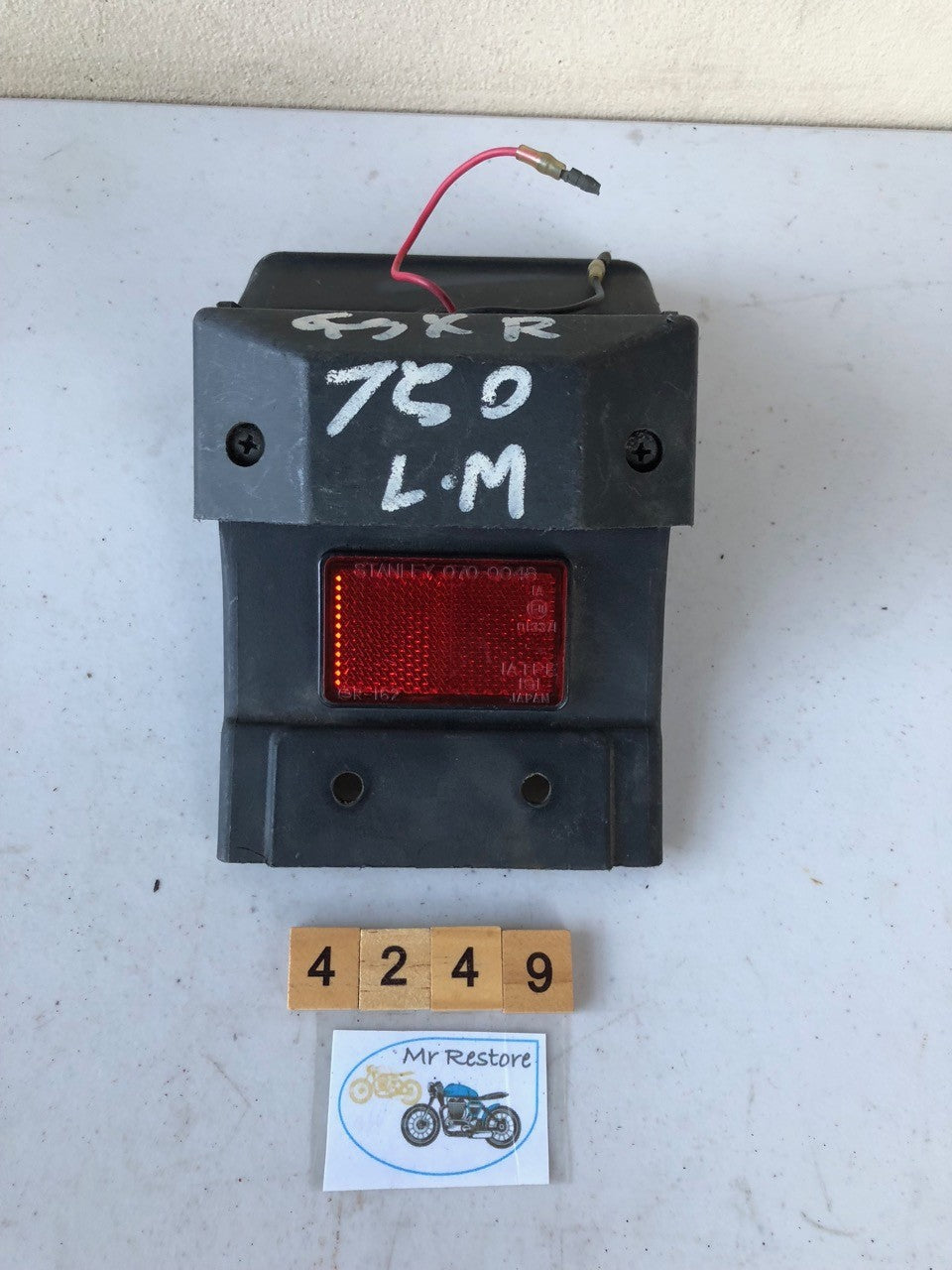 Suzuki GSXR 750 L M Registration Plate Light assy & Wire Loom