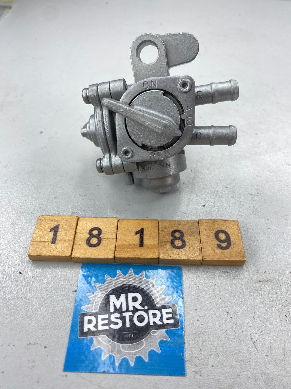 Honda VT250F Genuine Keihin Fuel Petcock Tap - Vapour Blasted