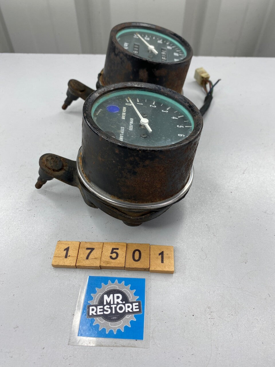 Kawasaki KZ440 Z400 KZ400 Dashboard Meters Instruments KMH - Tested