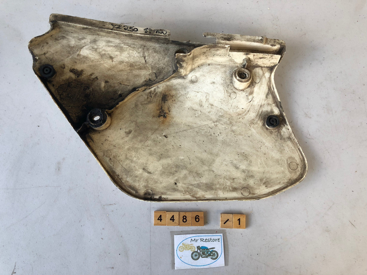 Yamaha YZ250 YZ125 RH Side Panel from a 1988 bike