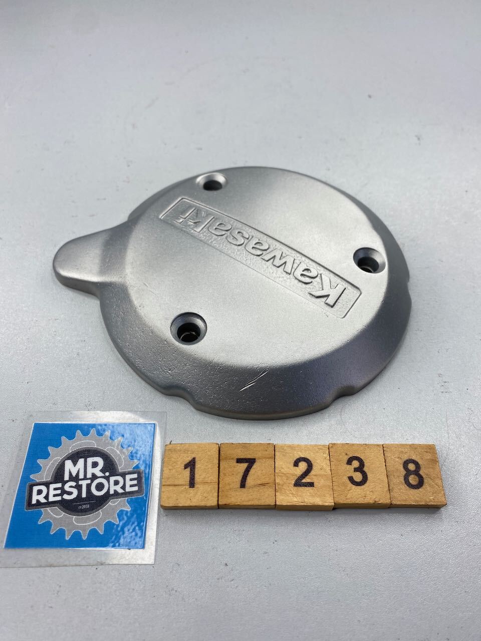 Kawasaki Z250A Left Engine Crank Case Alternator Cover - Vapour Blasted