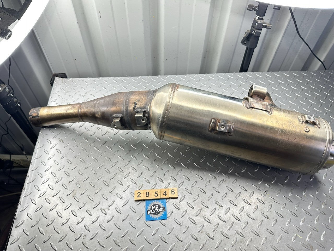 BMW G650GS 2010-16 Left Exhaust Muffler 18127728065  18127728049