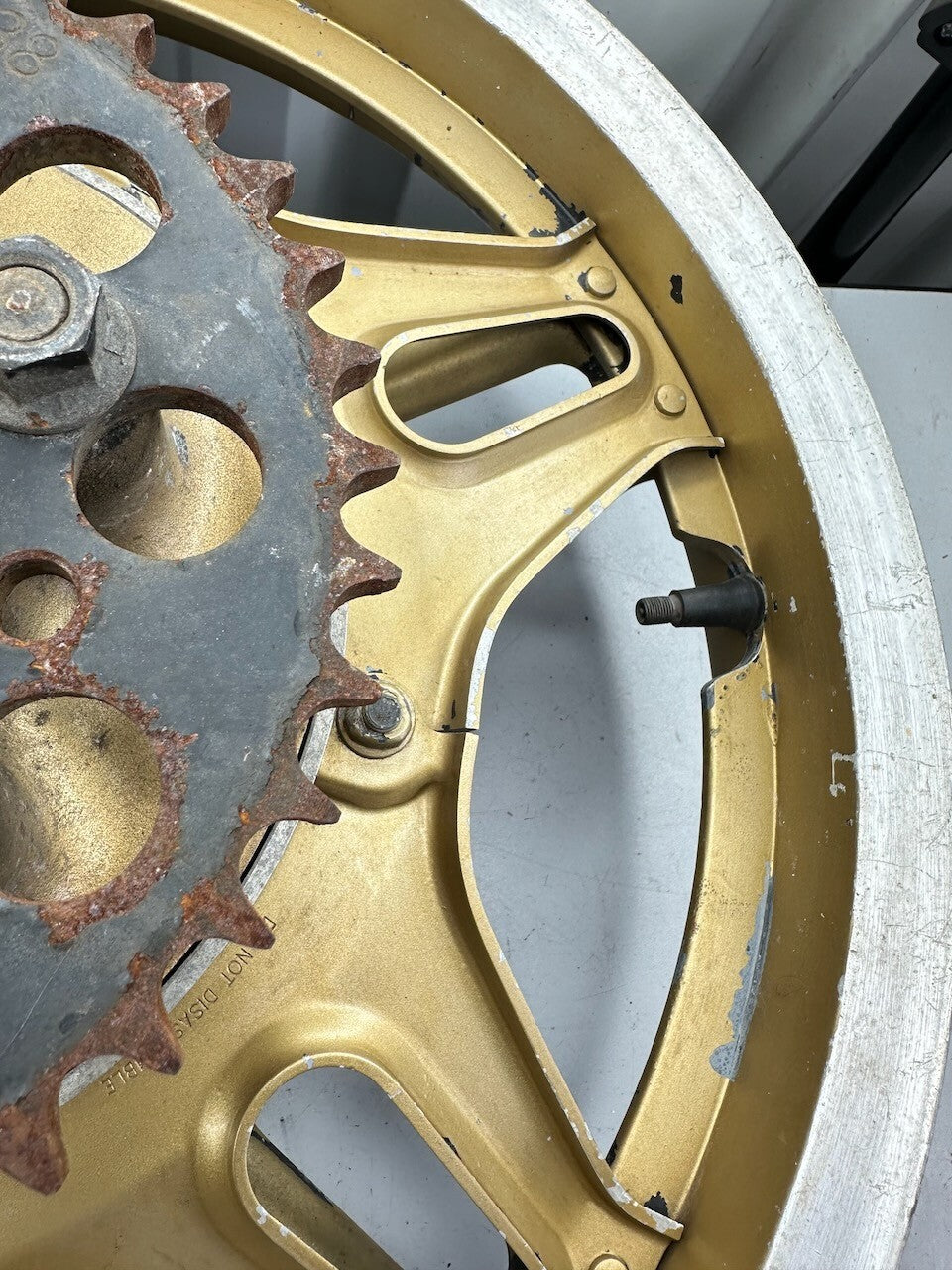 Honda CB 650 Rear Wheel 18 x 2.15 (Oct 79) & Sprocket Carrier