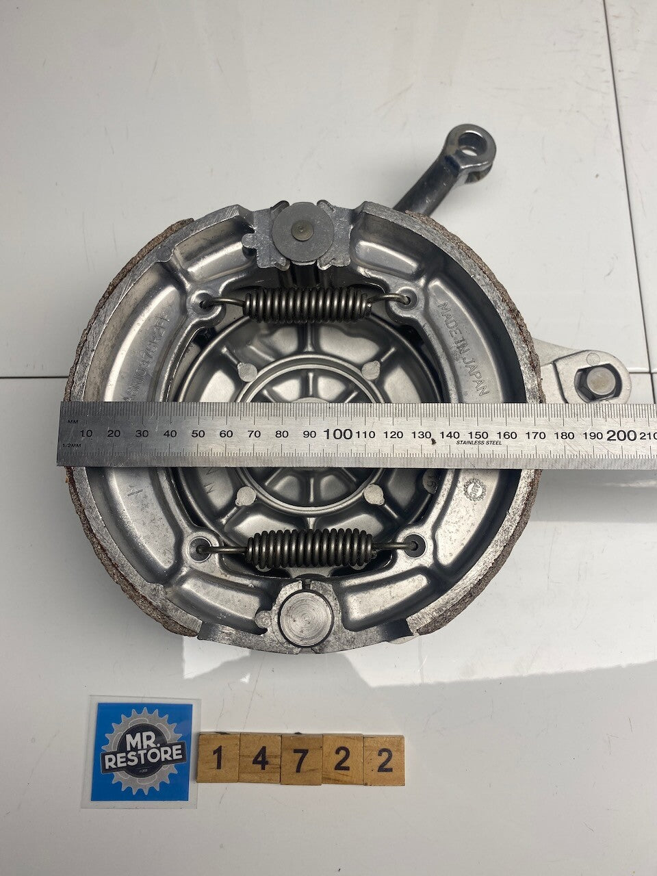 Kawasaki KZ Z Rear Brake Hub & Lever (Vapour blasted)