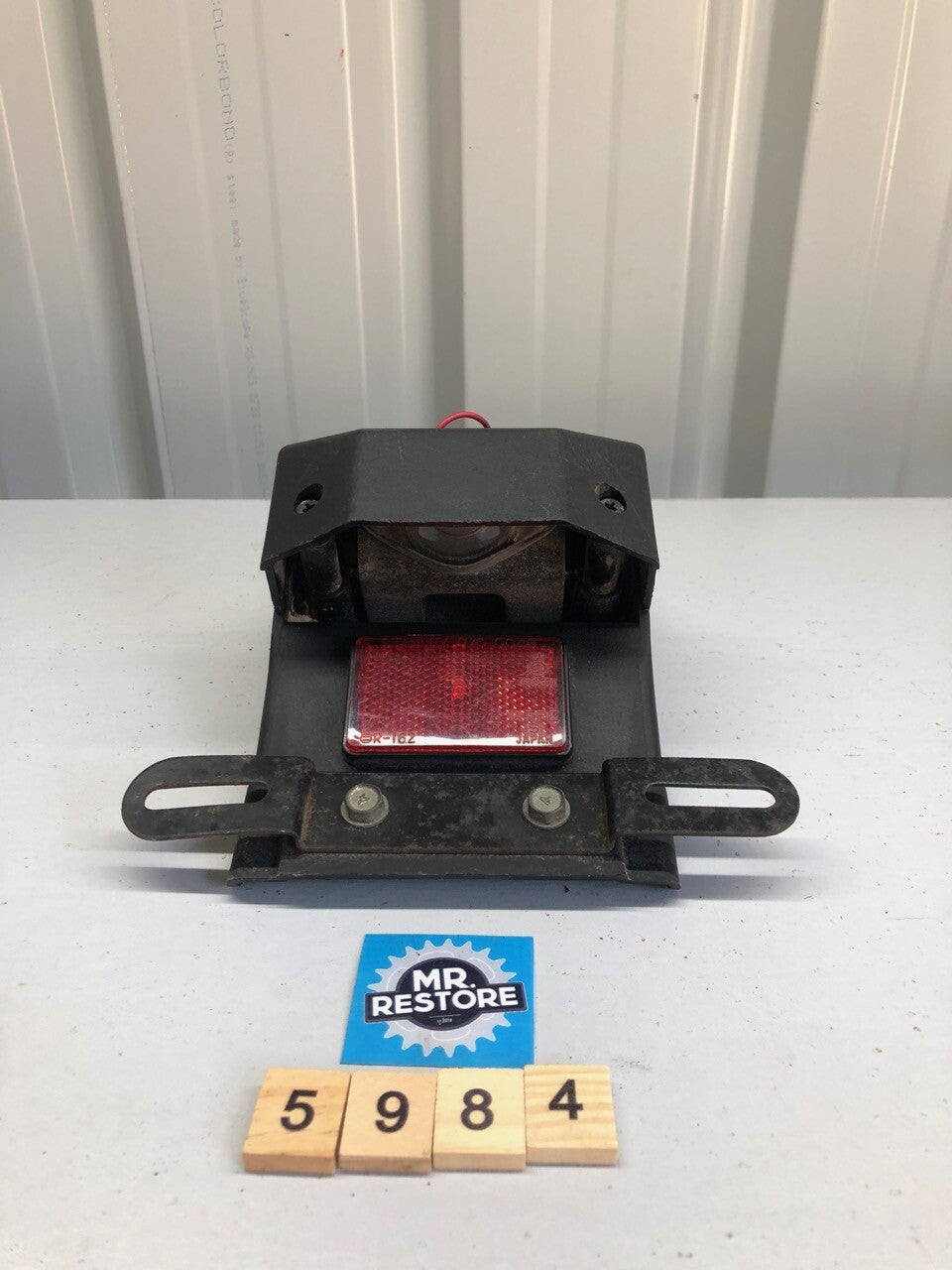 Suzuki GSXR 750 Classic Vintage Registration Light & Reg Plate Holder Assy OEM