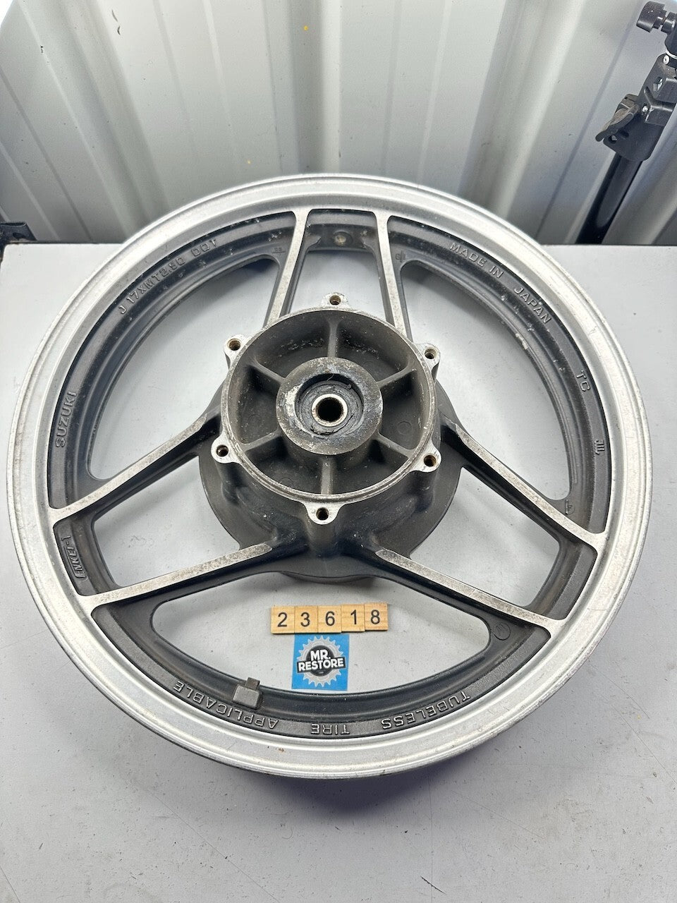 Suzuki Classic Vintage Rear Alloy Wheel (GS ? GSX ?) 17x2.50 (Dated July 1982)