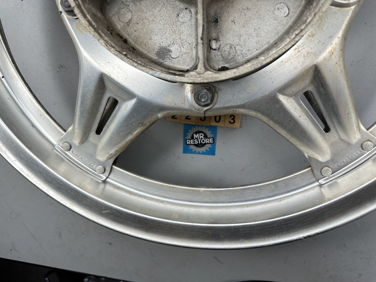 Honda Silver Rear Comstar Wheel Rim 18  x 2.15 (Jan 79)