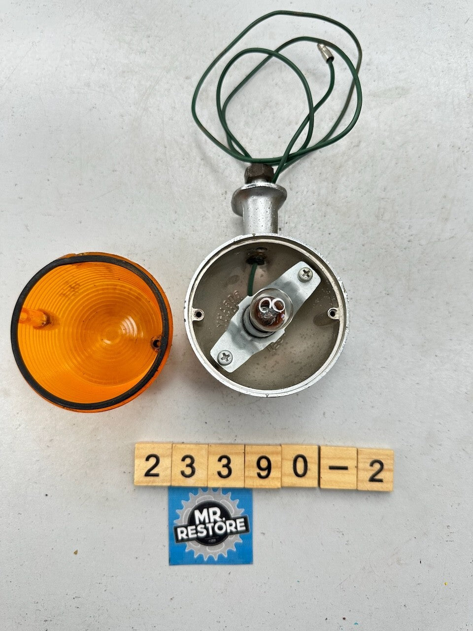 Yamaha Vintage V70 V80 V90 OEM Rear Indicator & OEM Lens - 12V Bulb (tested)