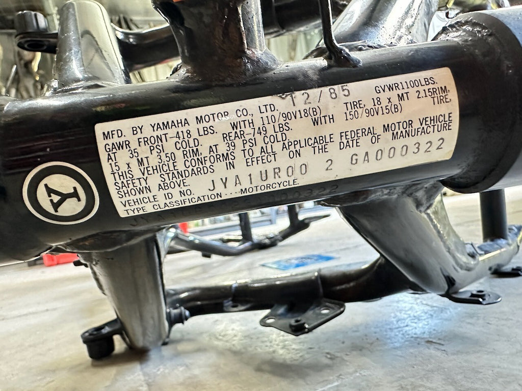 Yamaha V-Max 1200 VMX12 1985 Frame (Clear title and Straight)