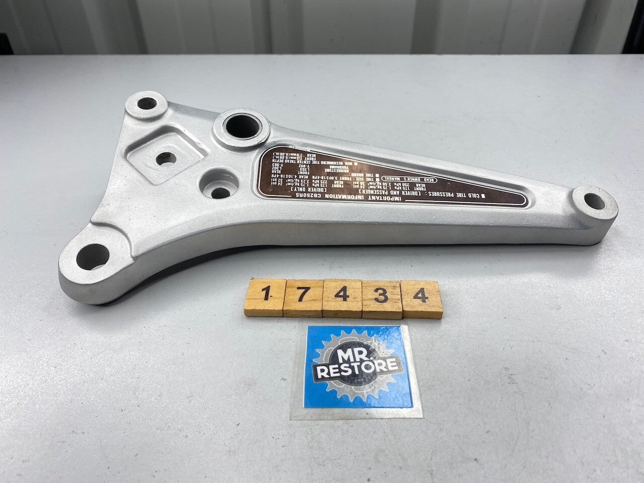 Honda CB250RS Right Hand Foot Rest Bracket - Vapour Blasted