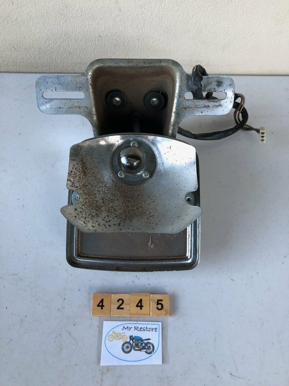 Suzuki GN250 Rear light assy, bracket and loom