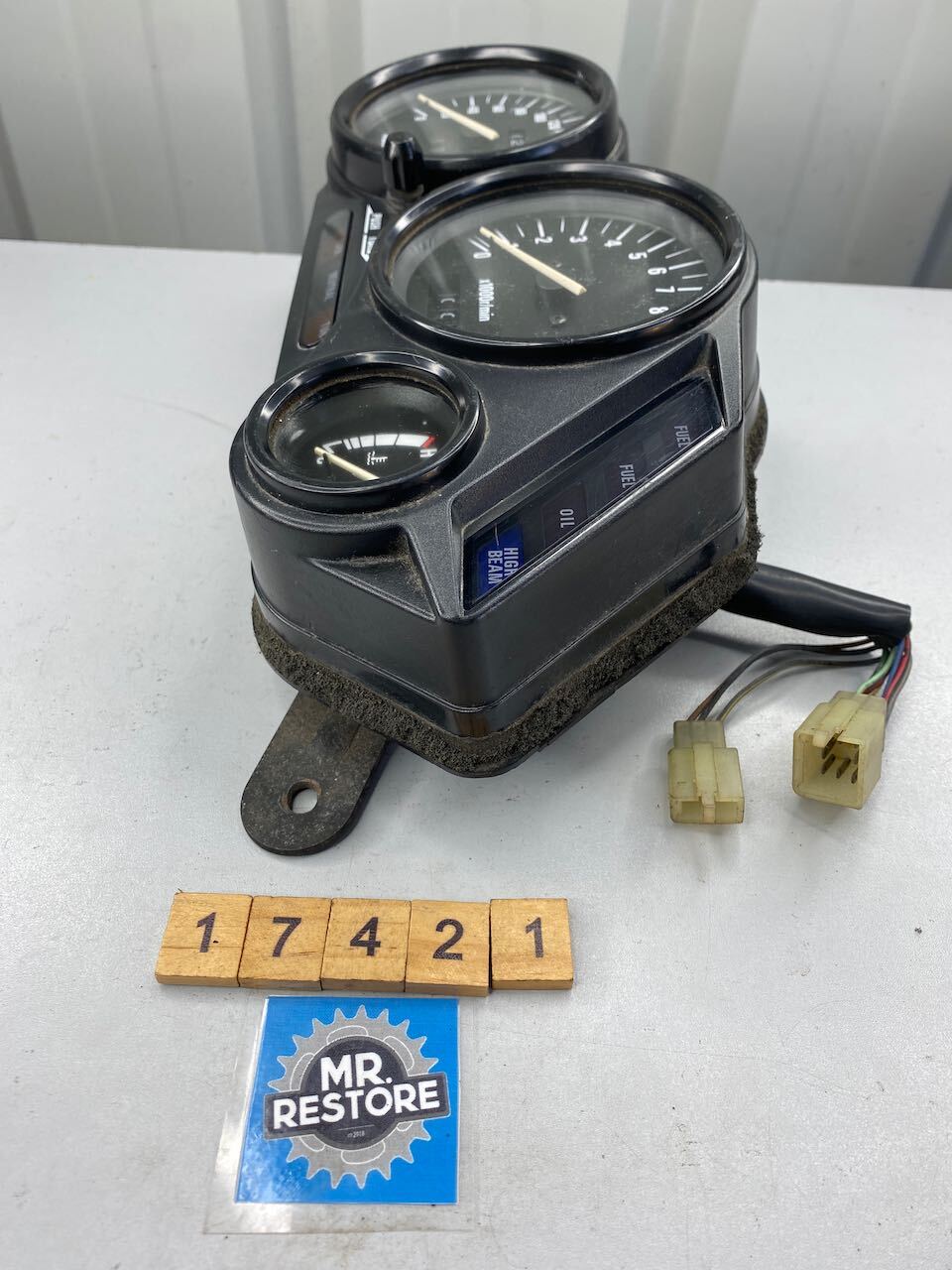 Kawasaki ZZR1100 Dashboard Instruments Meters KMH Tested (showing only 12,406ks)