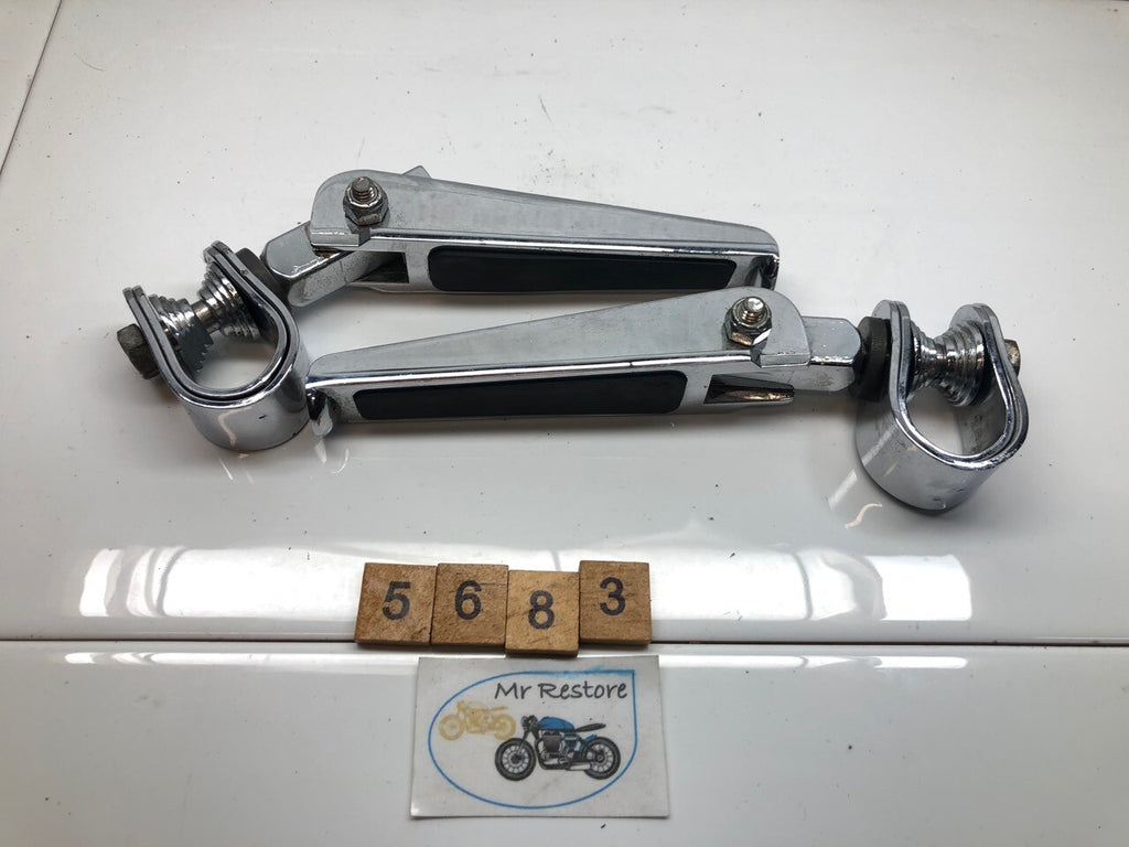 Motorcycle Foldable Chrome Cruiser Pegs Harley Yamaha Honda etc. High Quality