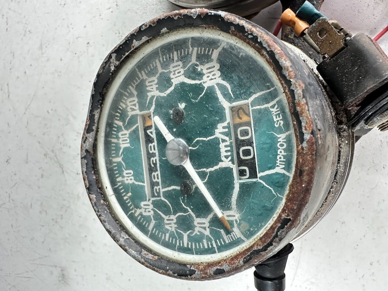 Honda CB350 Four (Early) KMH Speedometer Tachometer, Harness & Bracket (Tested)
