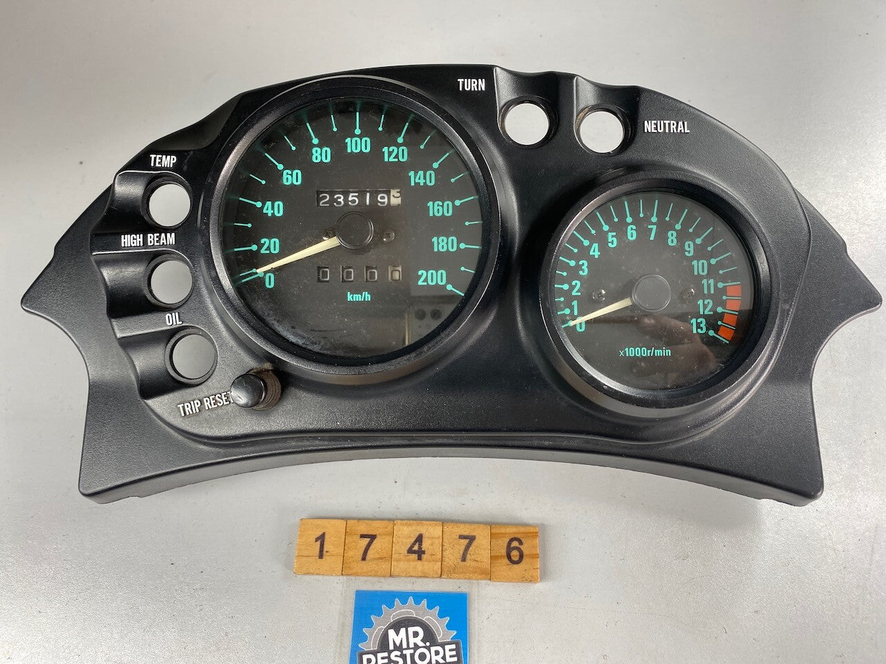 Kawasaki KLE500 Dashboard Meters Instruments KMH - Tested
