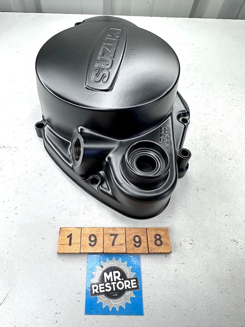 Suzuki TS185 Engine Crankcase Cover - Vapour Blasted & Repainted
