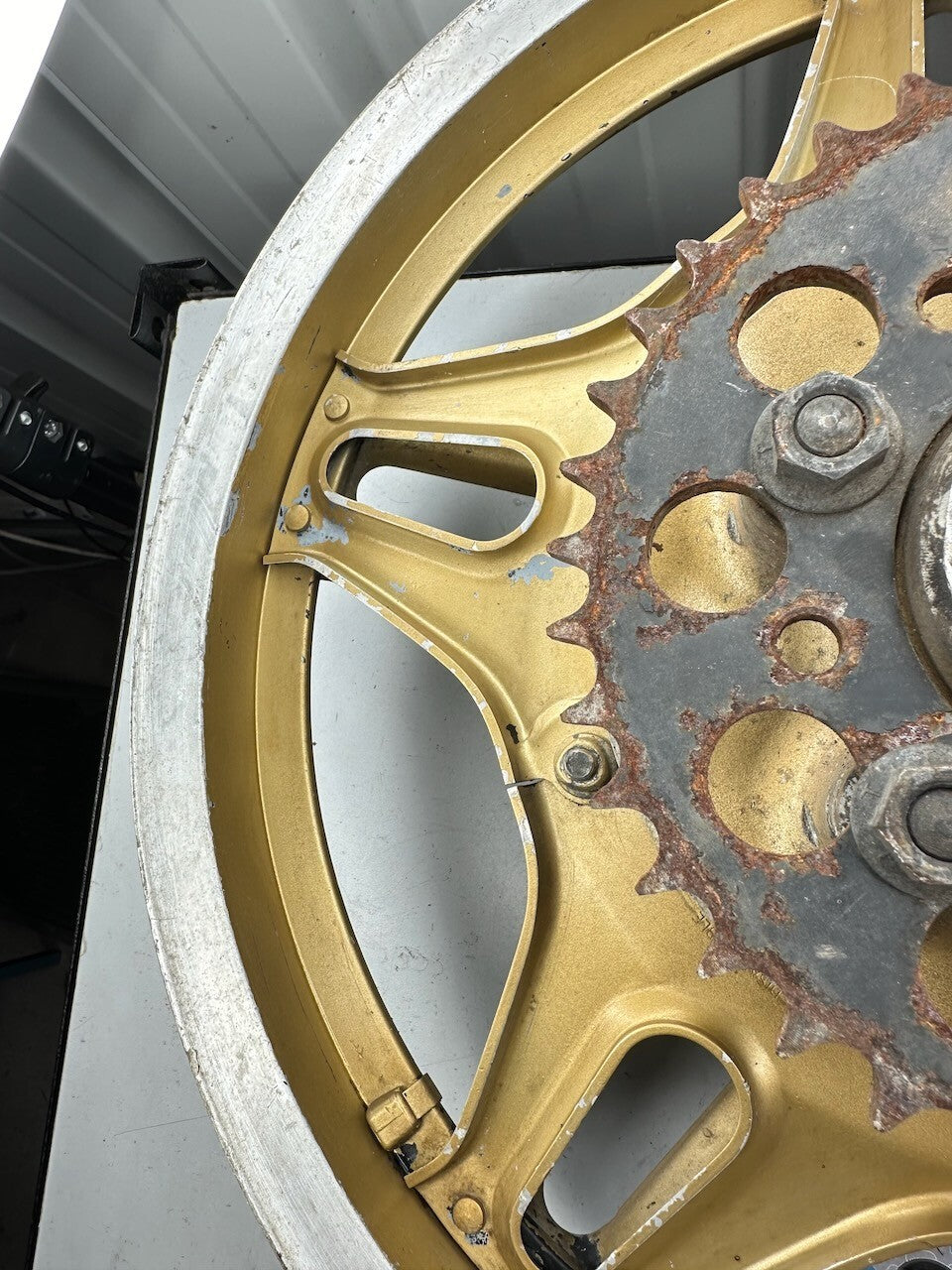 Honda CB 650 Rear Wheel 18 x 2.15 (Oct 79) & Sprocket Carrier