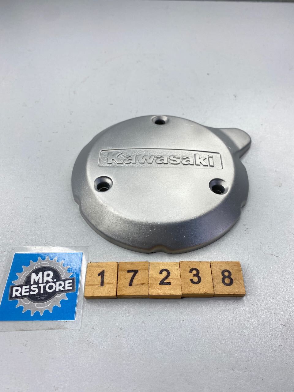 Kawasaki Z250A Left Engine Crank Case Alternator Cover - Vapour Blasted