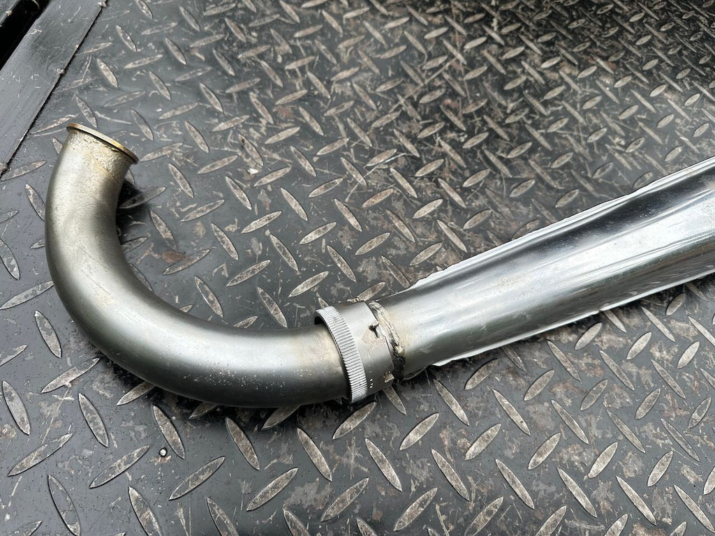 Suzuki GT250 L/H Exhaust Pipe Silencer Muffler & Baffle