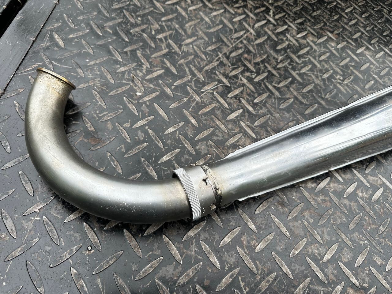 Suzuki GT250 L/H Exhaust Pipe Silencer Muffler & Baffle