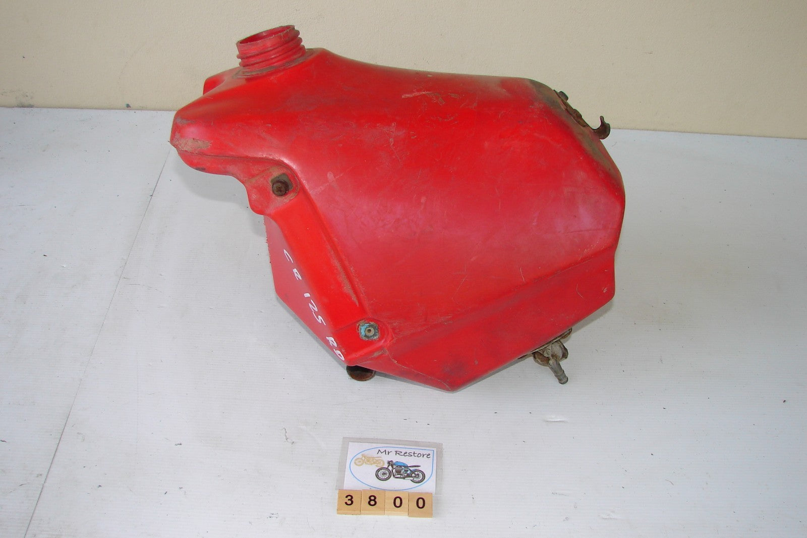 Honda CR125 RD 1980s Plastic Fuel Tank with fuel tap VMX OEM