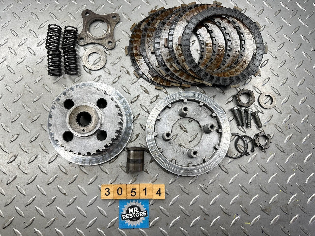 Honda XL250R 84-87 XR250 Clutch Boss Pressure Plate & Plates 22350-KW3 22120-KK1