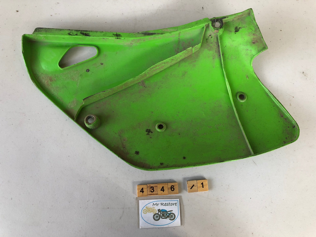 Kawasaki KX500 KX250 KX125 L/HÂ Side Panel (2 available) 36001-1469 VMX Classic