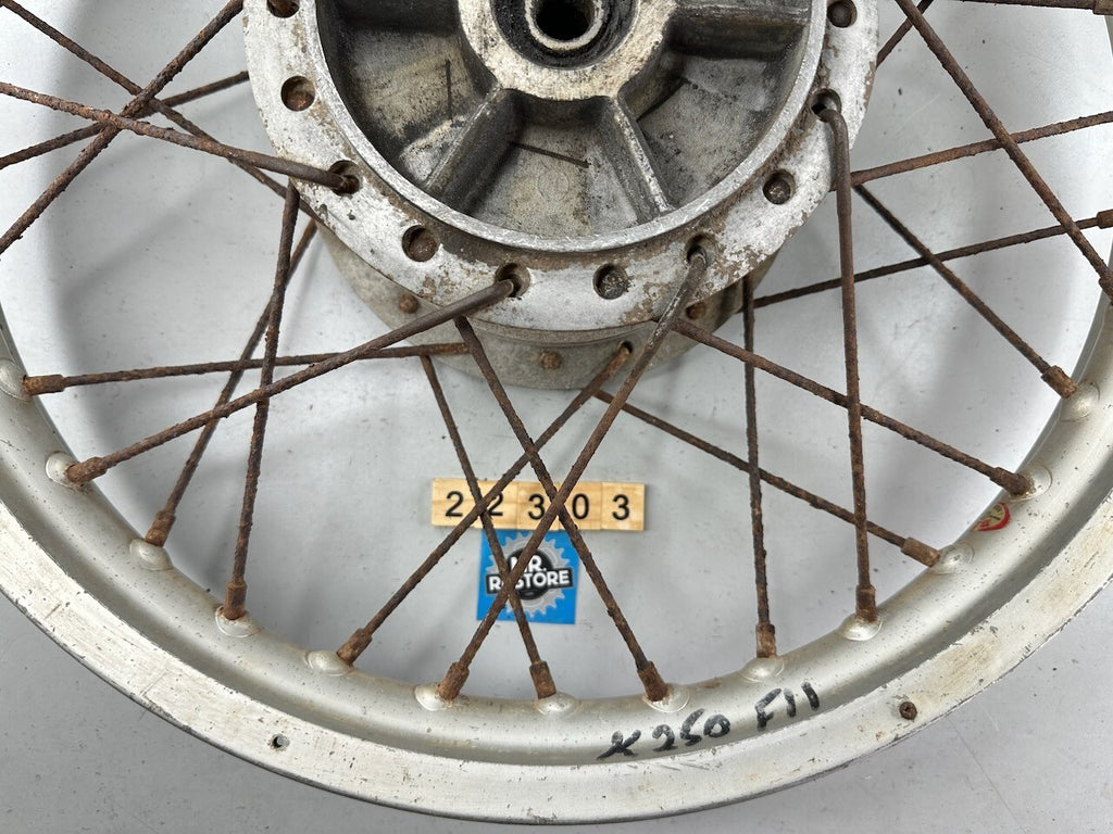 Kawasaki Vintage Motorcycle Dirt Rear Wheel (K250 F-II ?) OEM D.I.D 18x1.85