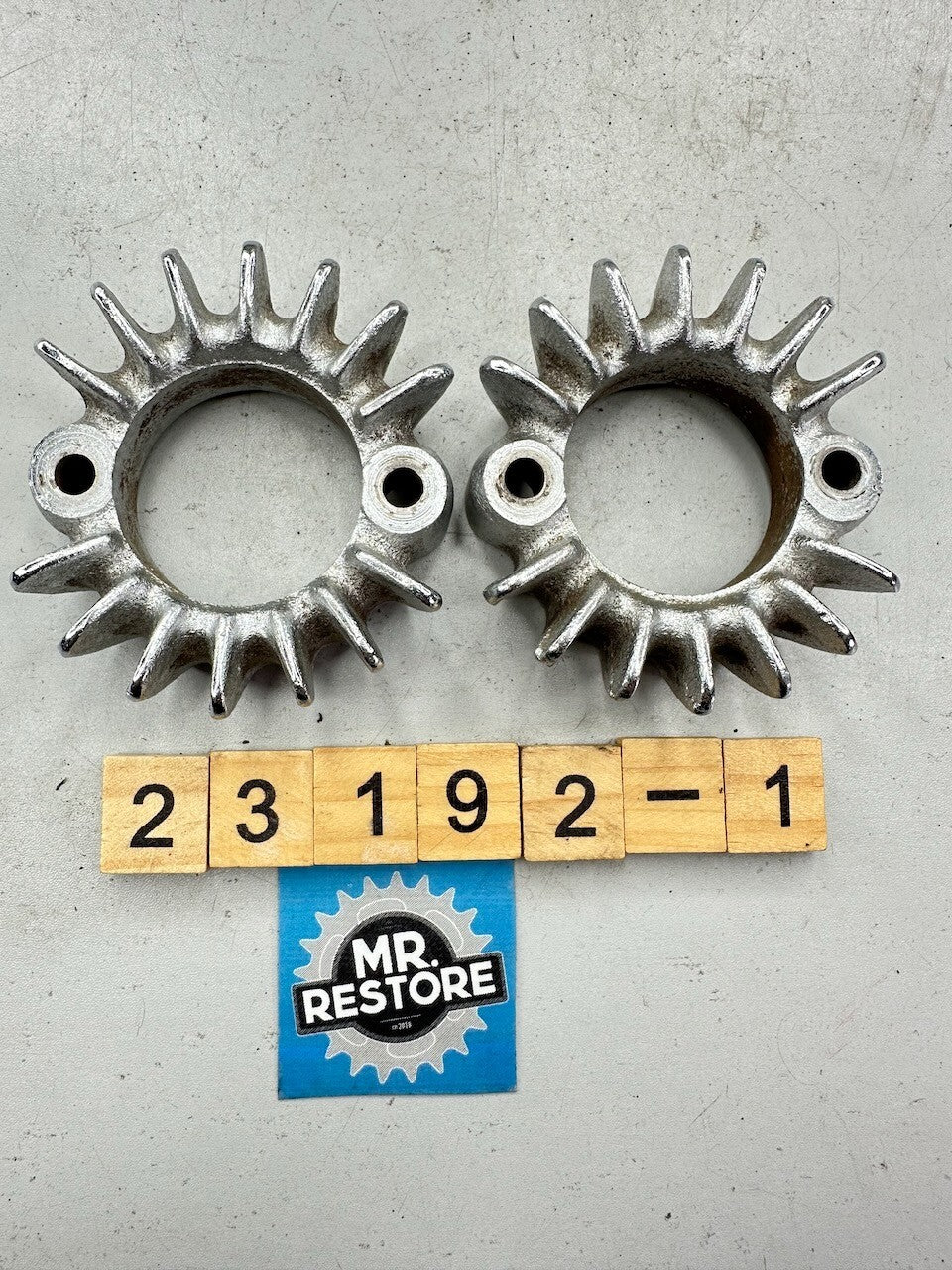Honda CB200 CB175 CL175 CL200 CL175 OEM Pair of Exhaust Ring Nut Flange Clamp