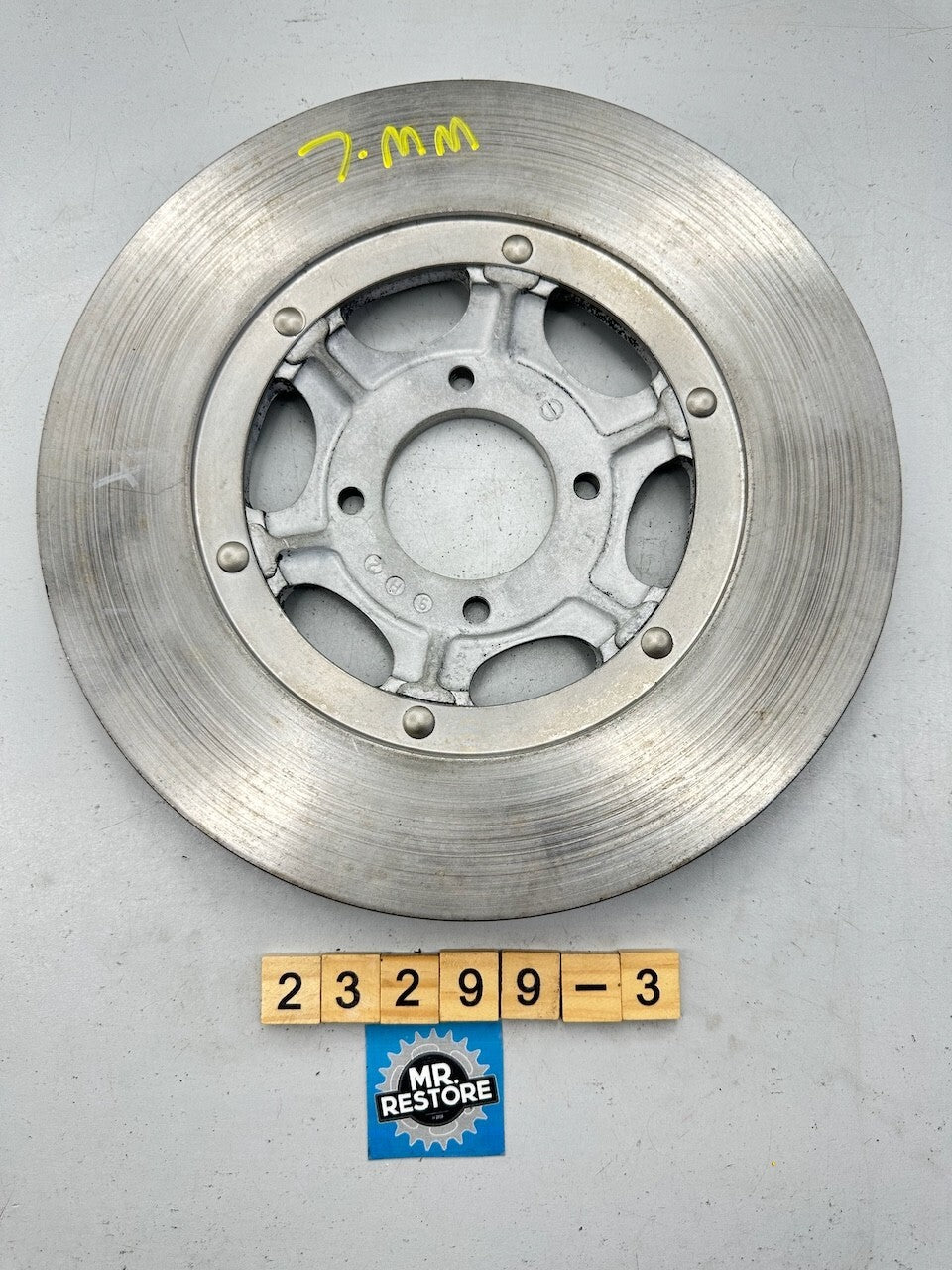 Honda CB350 CB360 CB400 OEM Front Disc Rotor 7.mm Remaining 45120-369