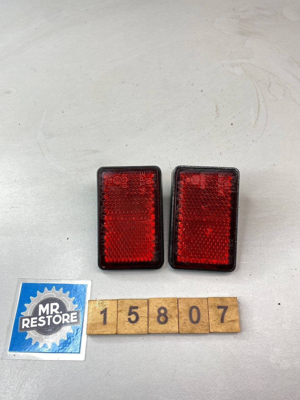 Kawasaki GPX250 EX250 Rear Fender Side Reflectors OEM Stanley Pair